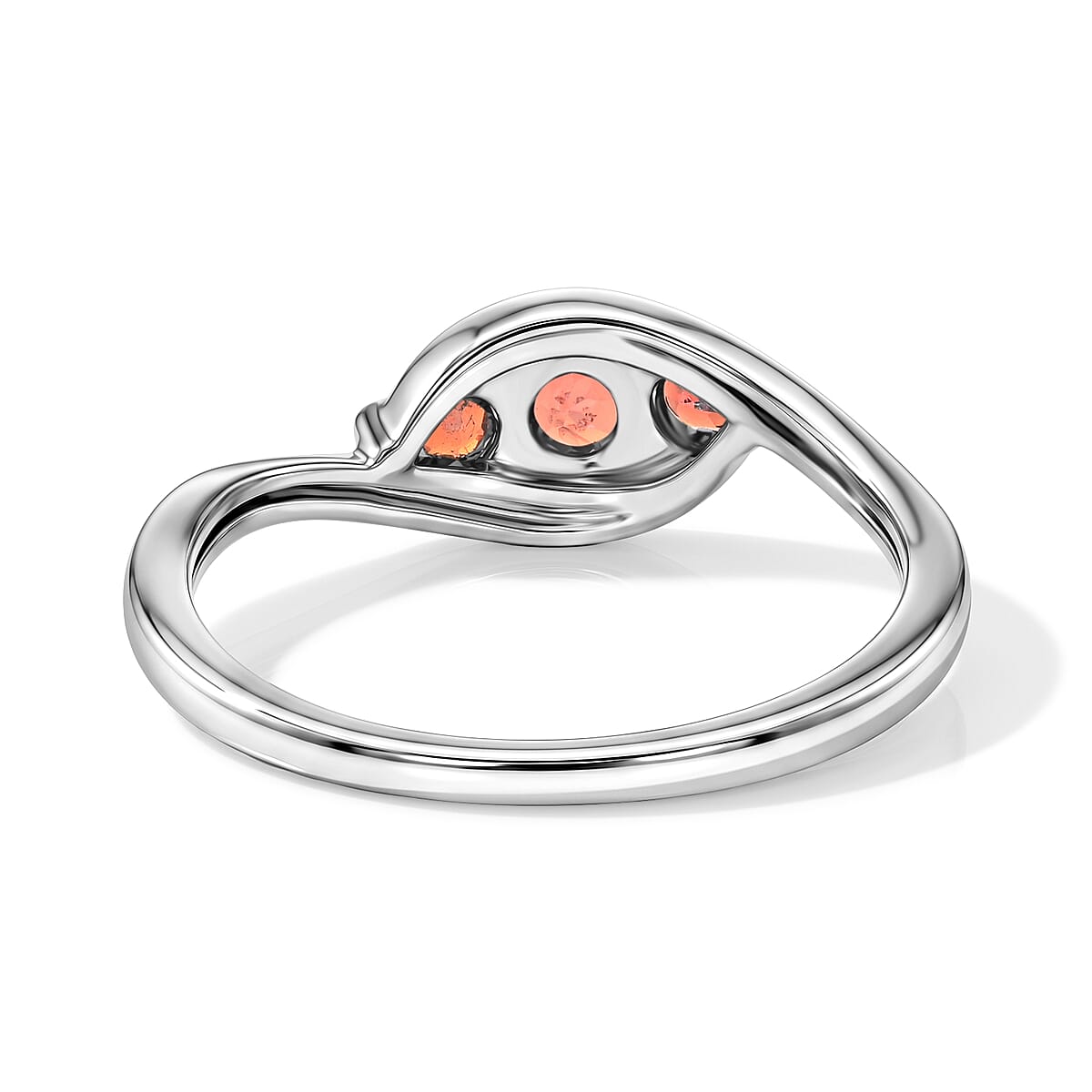 Mozambique Garnet 0.30 ctw Ring in Sterling Silver (Size 9.0) image number 4