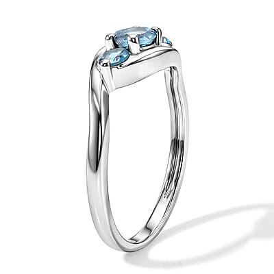 Teal Quartz 0.30 ctw Ring in Sterling Silver (Size 7.0)