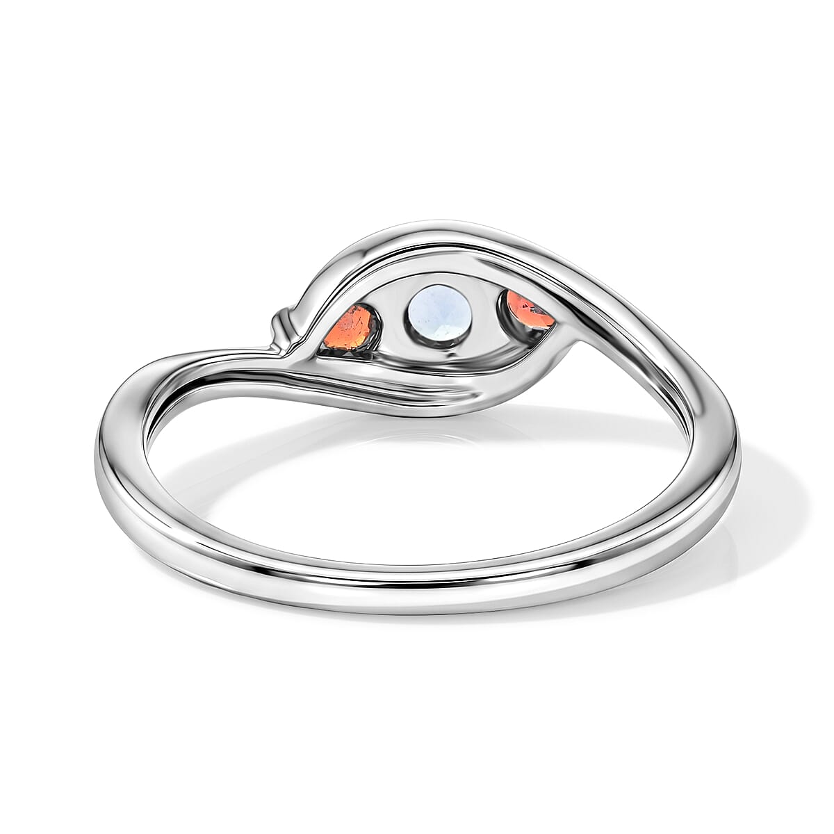 Tanzanite and Mozambique Garnet 0.30 ctw Ring in Sterling Silver (Size 7.0) image number 4