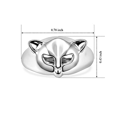 Jaguar Ring in Sterling Silver (Size 6.0) 3.84 Grams