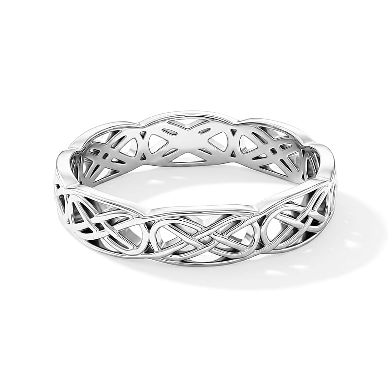 Filiagree Band Ring in Sterling Silver (Size 9.0) 2.60 Grams