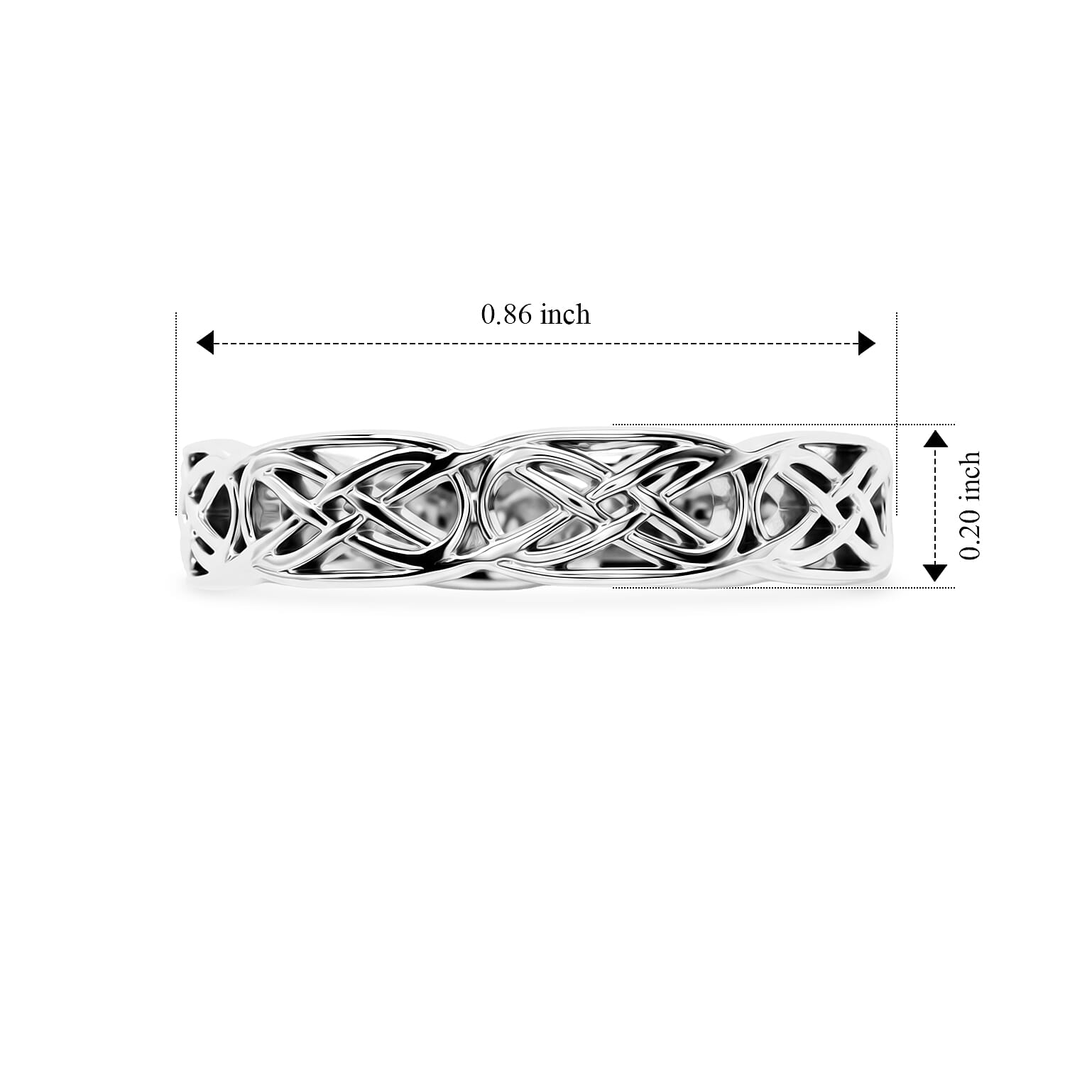 Filiagree Band Ring in Sterling Silver (Size 9.0) 2.60 Grams