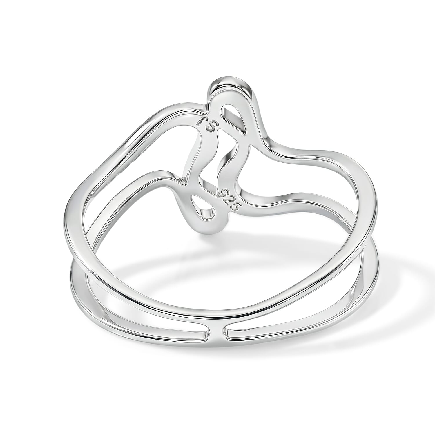 Abstract Ring in Sterling Silver (Size 6.0) 1.20 Grams