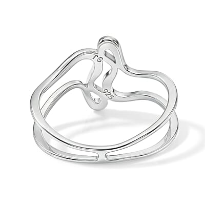 Abstract Ring in Sterling Silver (Size 6.0) 1.20 Grams
