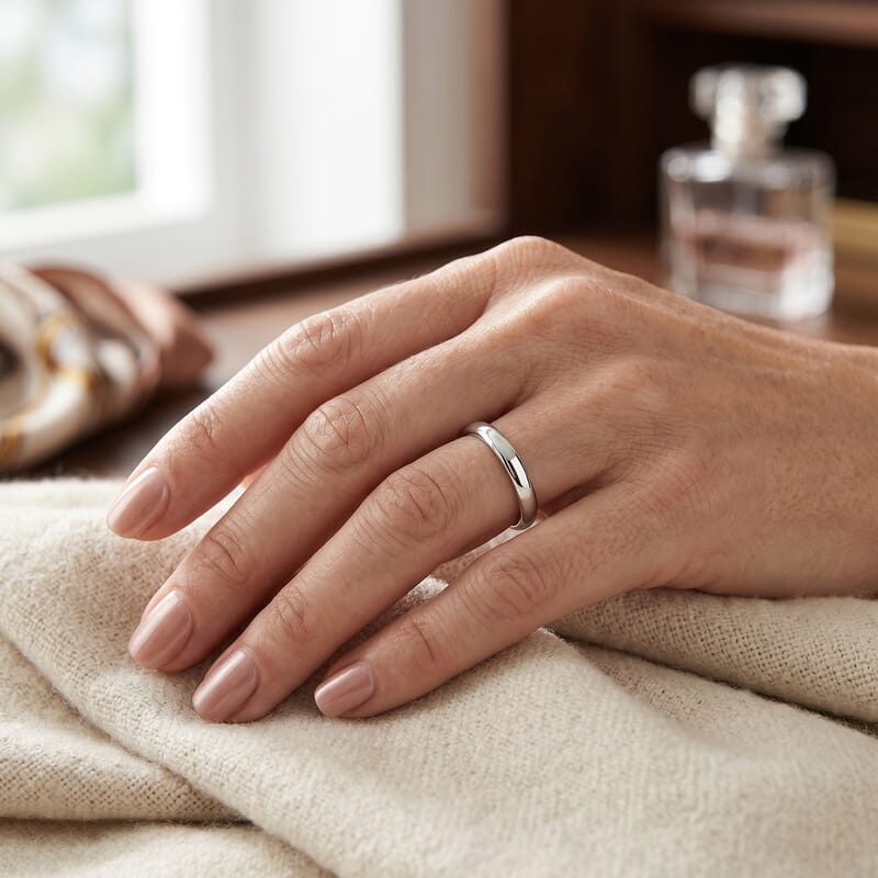 2mm Plain Ring in Sterling Silver (Size 8.0)