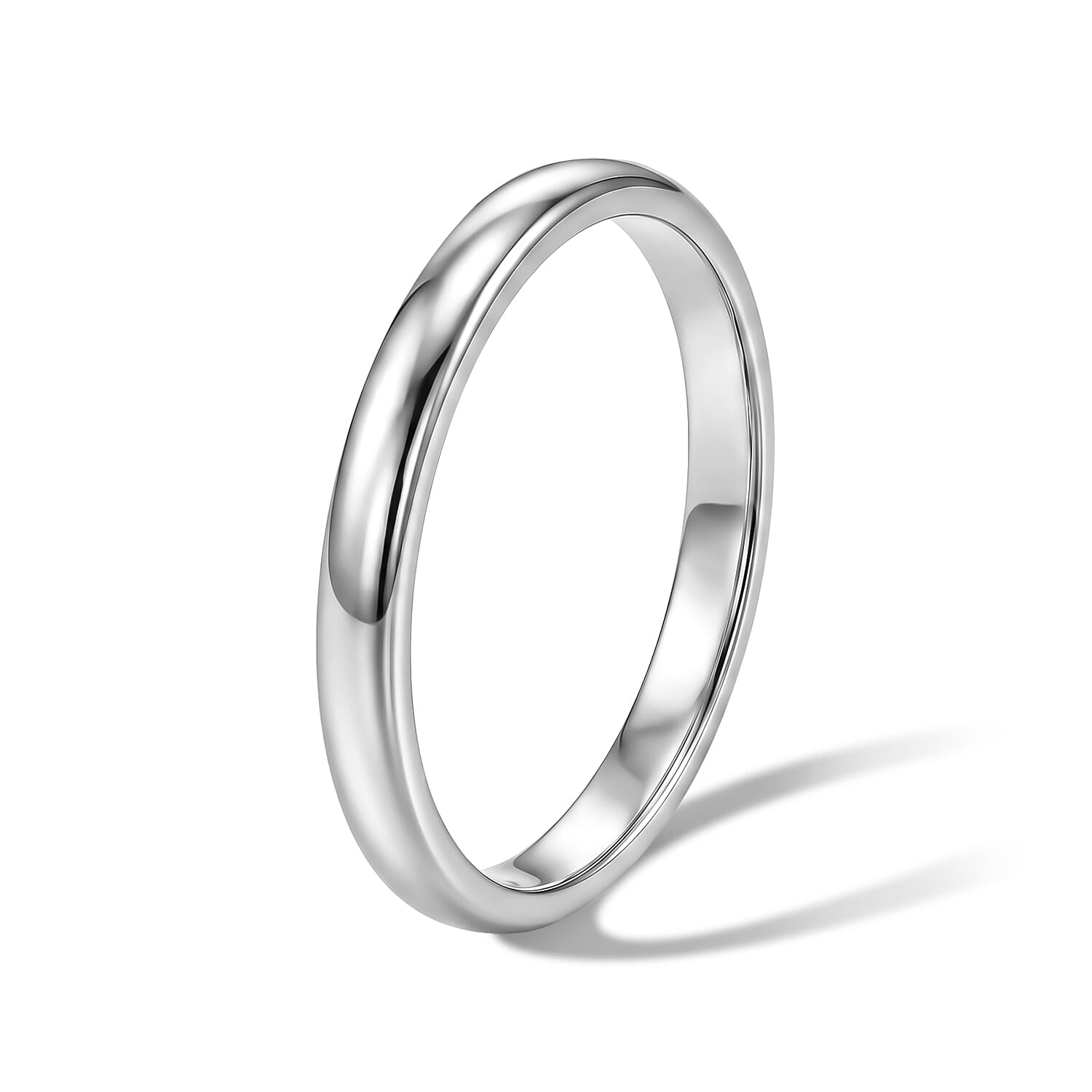 2mm Plain Ring in Sterling Silver (Size 8.0)