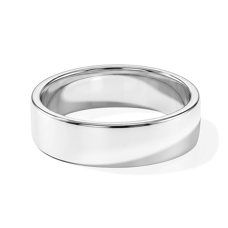 5.35mm Sterling Silver Ring (Size 7.0) 4.30 Grams