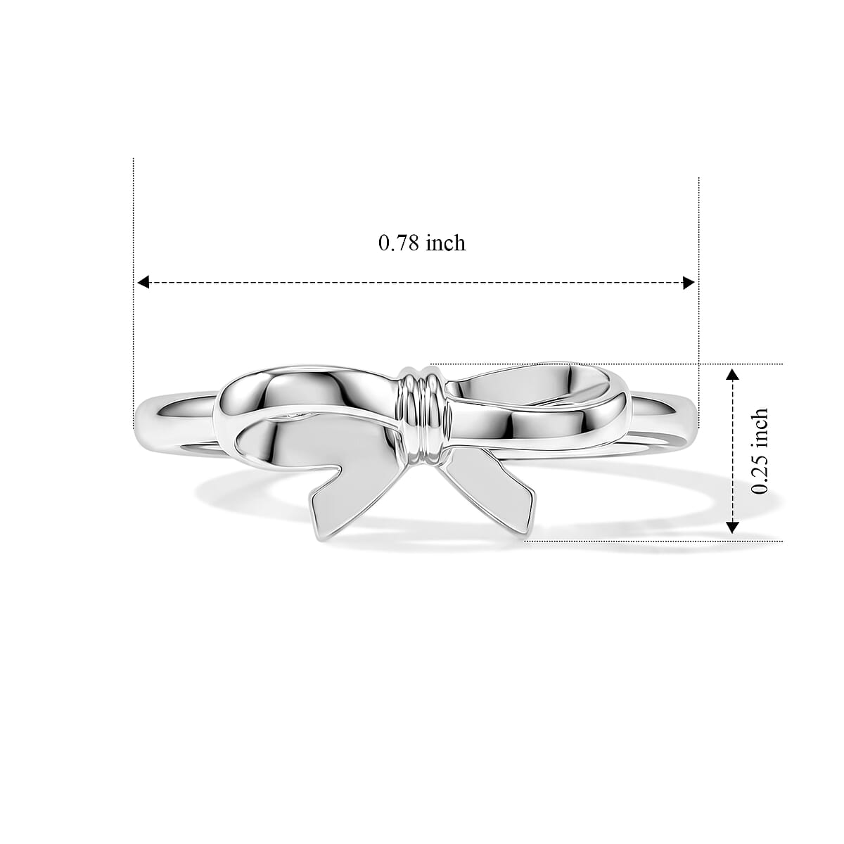Bow Ring in Sterling Silver (Size 7.5) 1.70 Grams image number 5