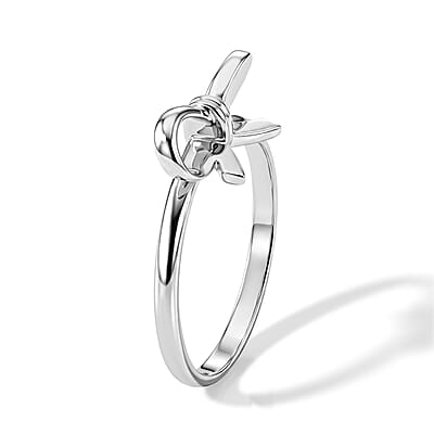 Bow Ring in Sterling Silver (Size 8.0) 1.70 Grams