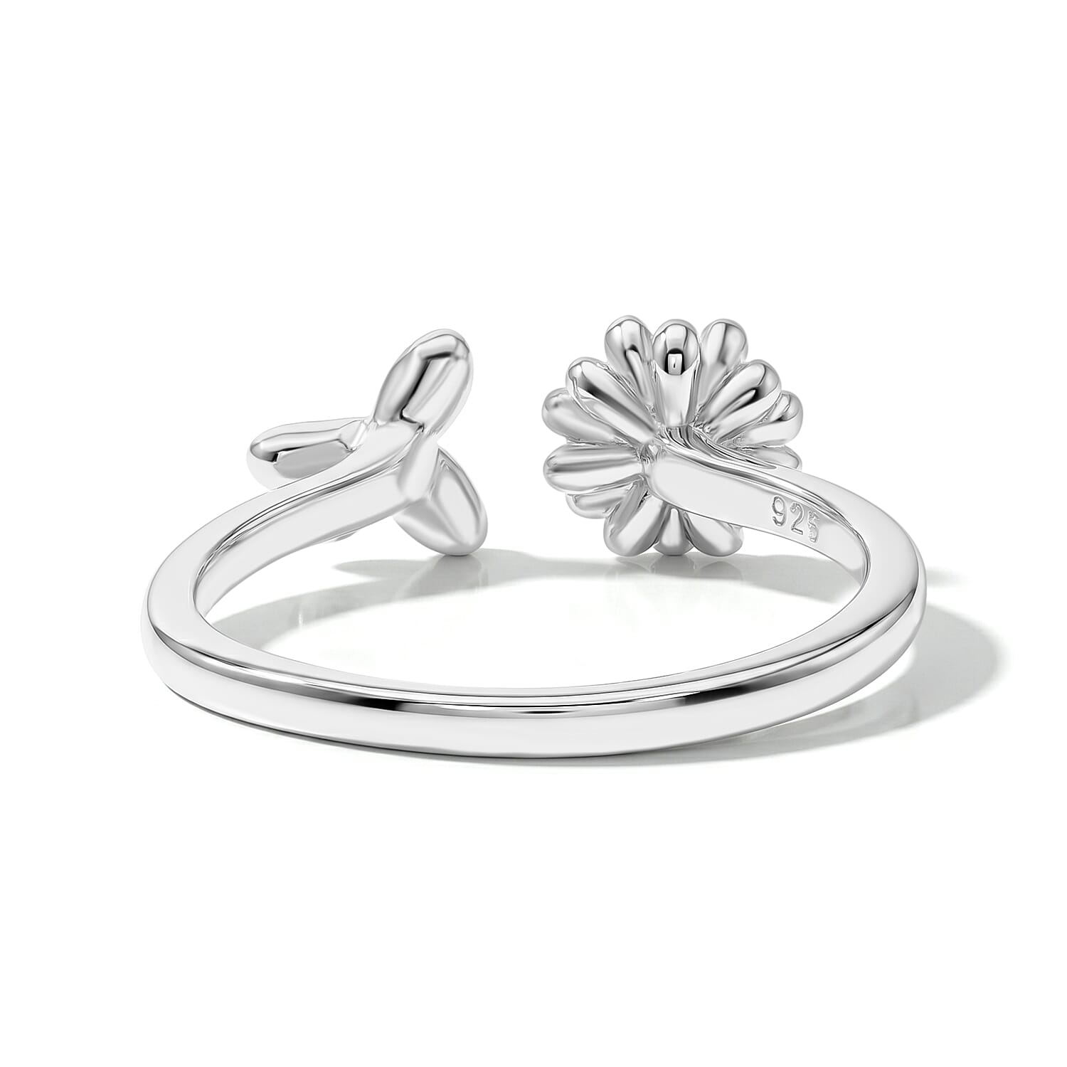 Flower Ring in Sterling Silver 1.65 Grams