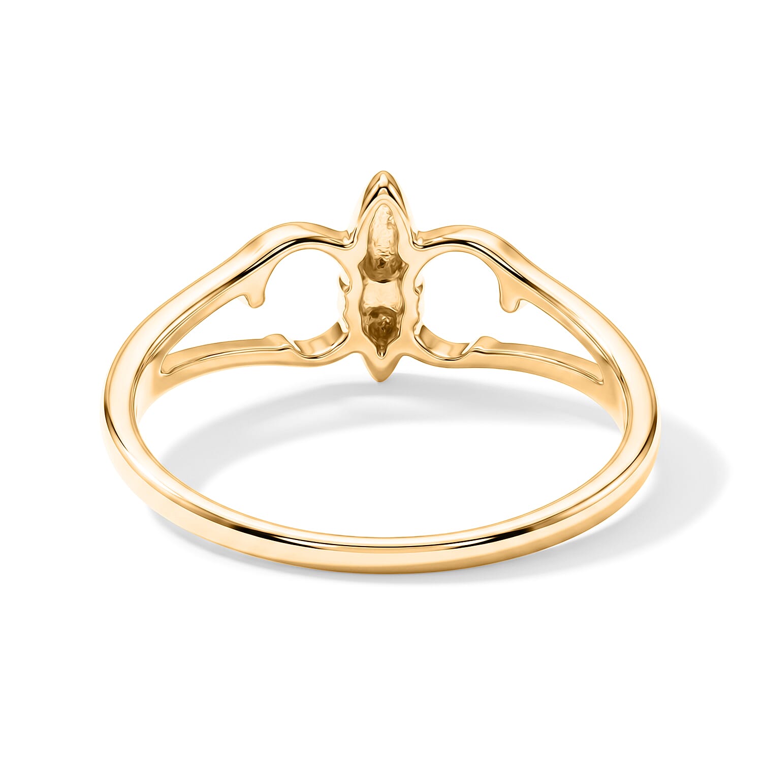 Fleur De Lis Ring in 14K Yellow Gold Over Sterling Silver (Size 9.0) 2.0 Grams