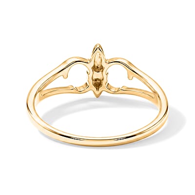 Fleur De Lis Ring in 14K Yellow Gold Over Sterling Silver (Size 9.0) 2.0 Grams