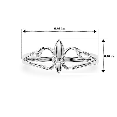 Fleur De Lis Ring in Sterling Silver (Size 7.0) 2.0 Grams