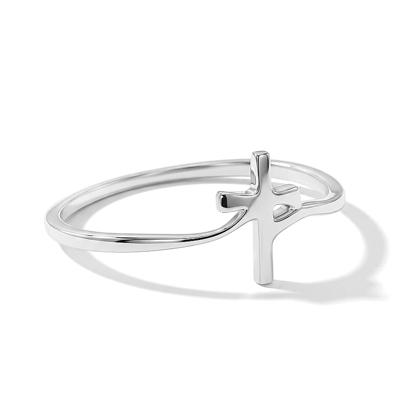 Cross Ring in Sterling Silver (Size 8.5) 0.93 Grams