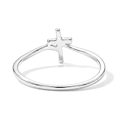 Cross Ring in Sterling Silver (Size 8.5) 0.93 Grams