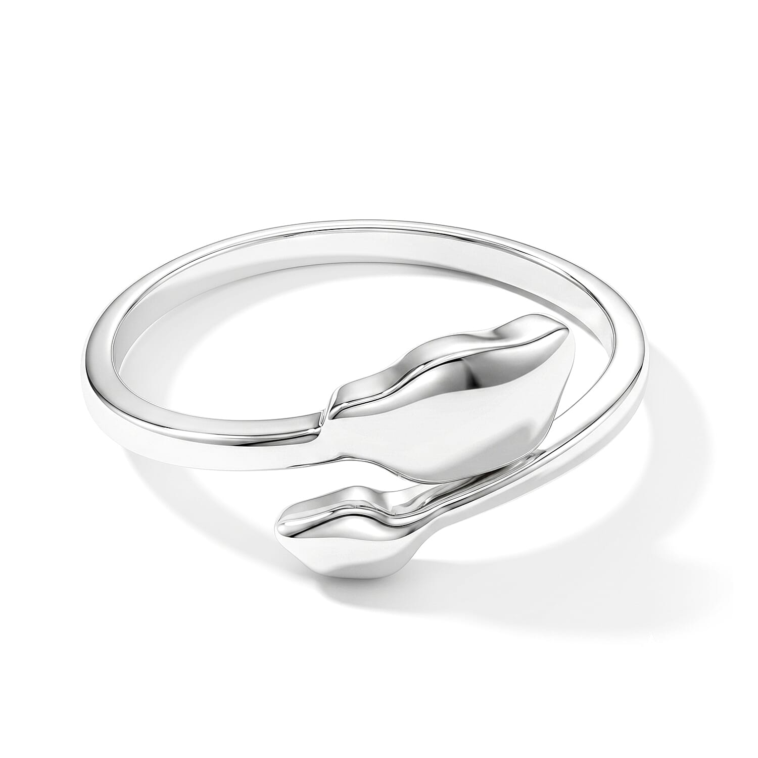 Abstract Wrap Silver Ring in Sterling Silver (Size 7.0) 2.19 Grams