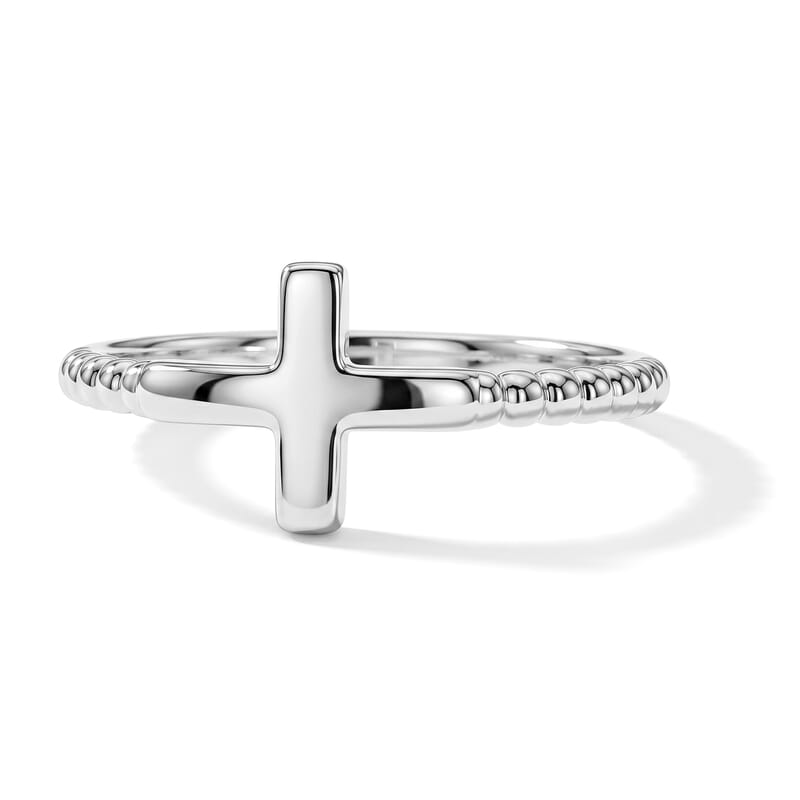 Cross Ring in Sterling Silver (Size 8.0) 1.16 Grams