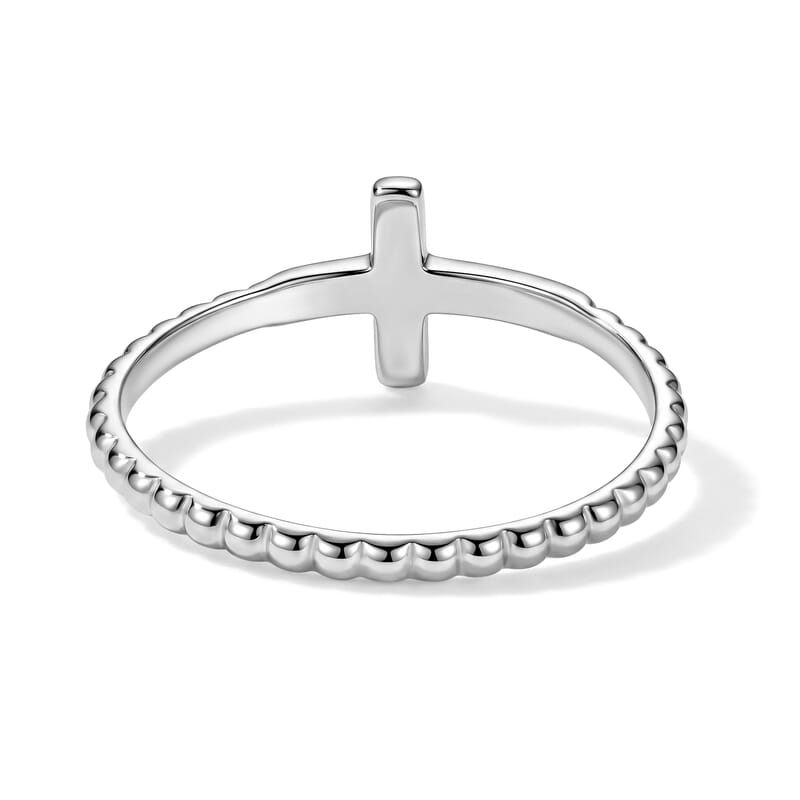 Cross Ring in Sterling Silver (Size 8.0) 1.16 Grams