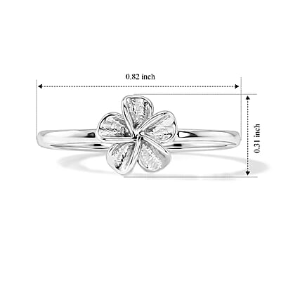 Flower Ring in Sterling Silver (Size 7.0) 1.27 Grams