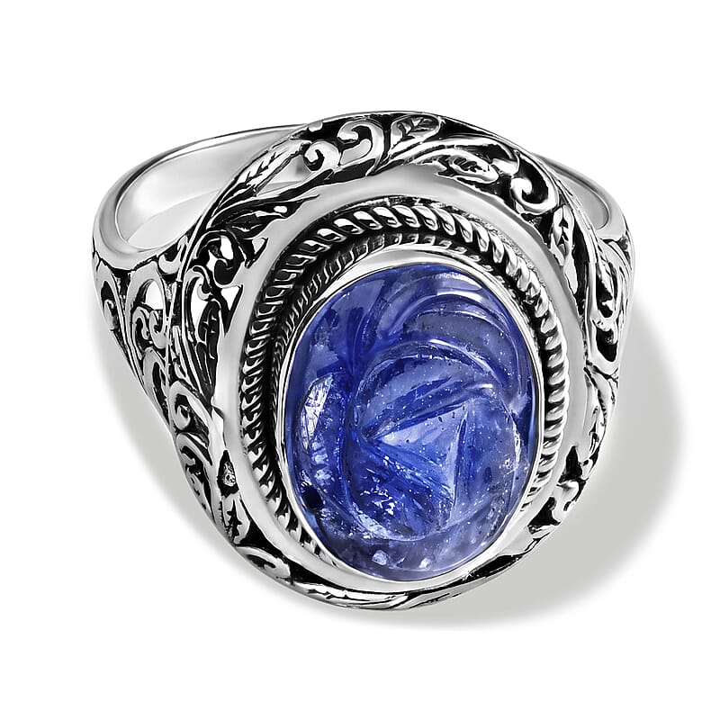 D'Joy Bali Legacy Tanzanite 7.00 ctw Ring in Sterling Silver (Size 5.0)