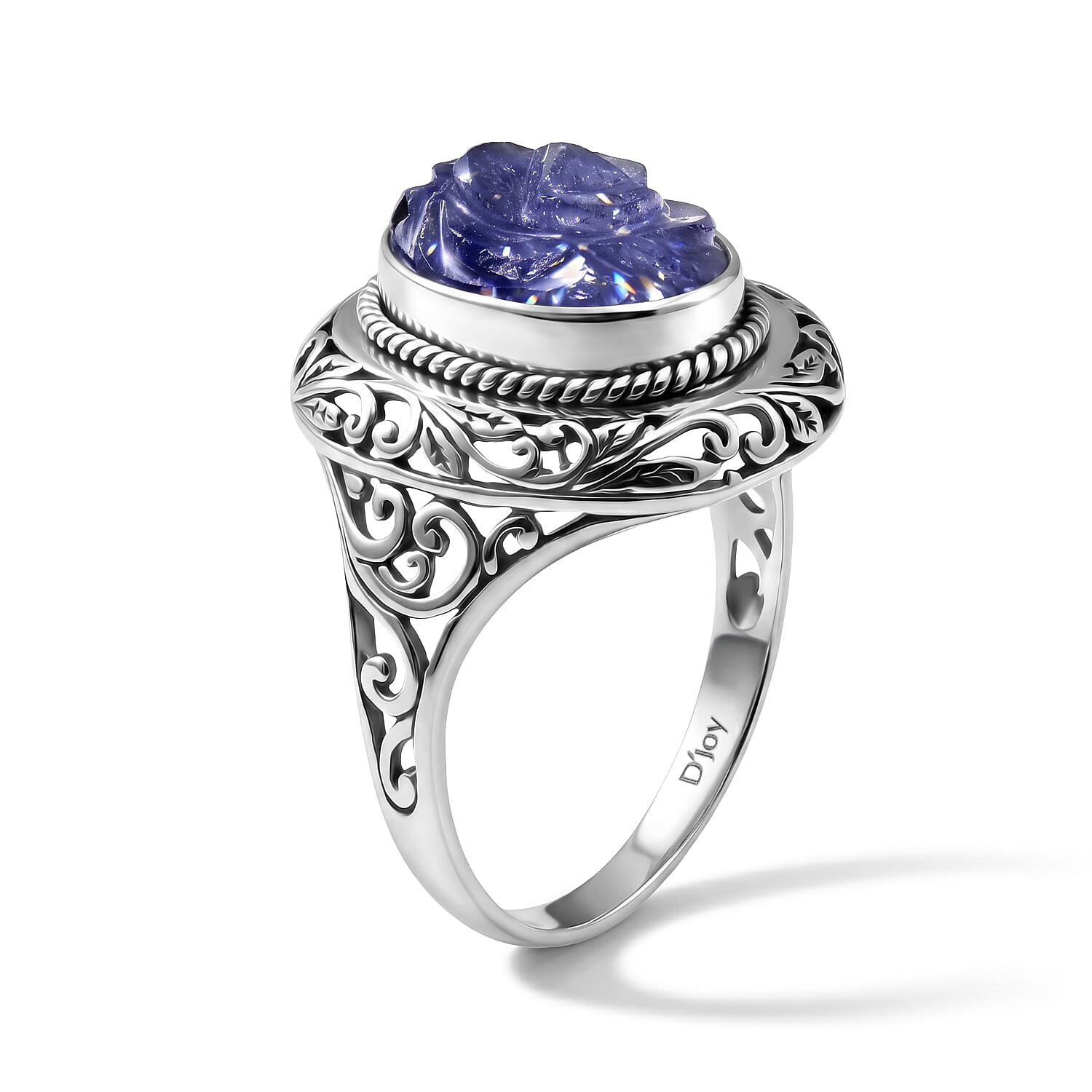 D'Joy Bali Legacy Tanzanite 7.00 ctw Ring in Sterling Silver (Size 5.0)