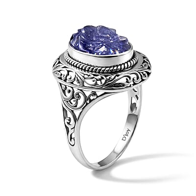 D'Joy Bali Legacy Tanzanite 7.00 ctw Ring in Sterling Silver (Size 5.0)