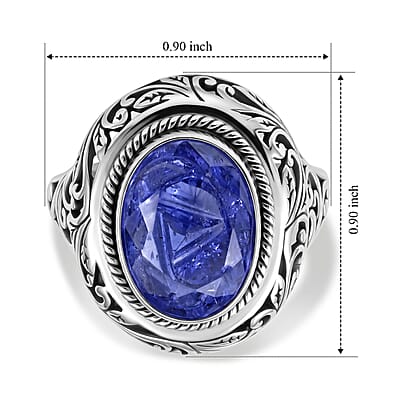 D'Joy Bali Legacy Tanzanite 7.00 ctw Ring in Sterling Silver (Size 5.0)