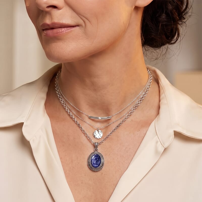 D'Joy Bali Legacy Tanzanite 7.00 ctw Pendant without Chain in Sterling Silver