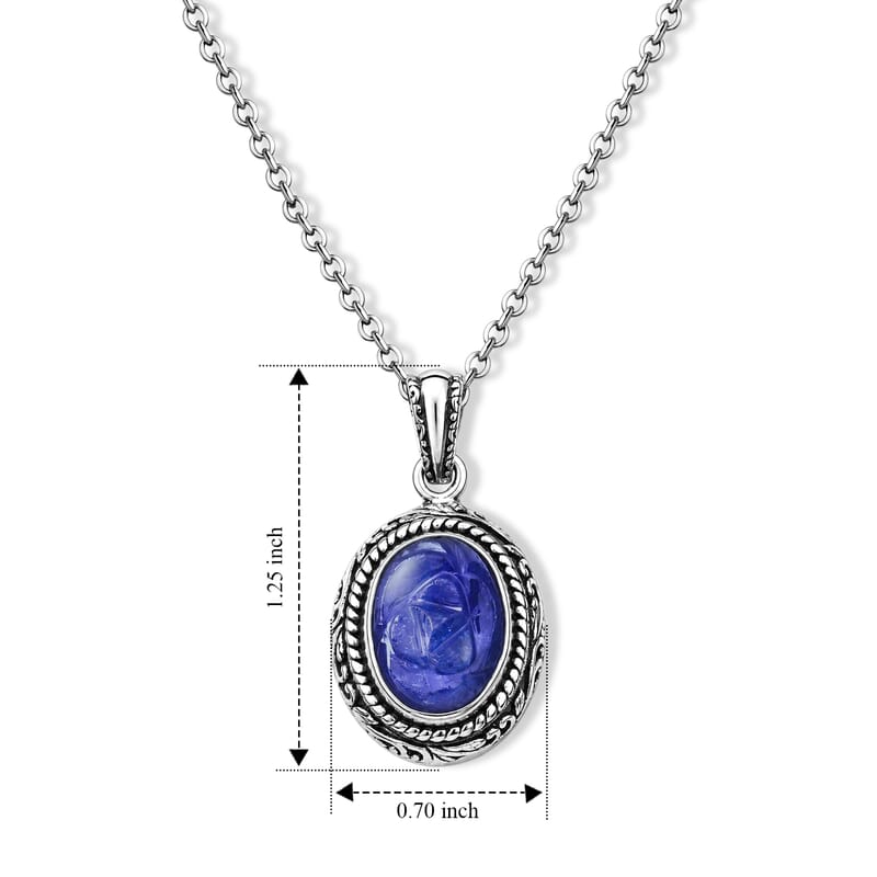 D'Joy Bali Legacy Tanzanite 7.00 ctw Pendant without Chain in Sterling Silver