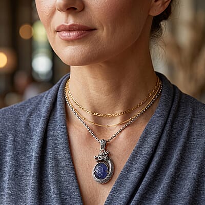 D'Joy Bali Legacy Tanzanite 7.80 ctw Pendant without Chain in Sterling Silver