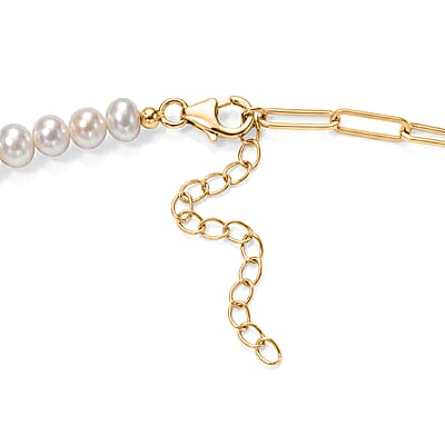 D'Joy Freshwater Pearl Necklace (18-20 Inches) in 18K YG Plated Sterling Silver