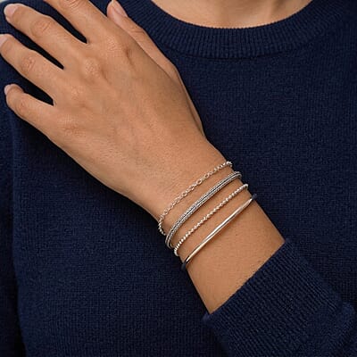 D'Joy Bali Legacy Tulang Naga Bracelet in Sterling Silver (7.25 In) 6.50 Grams