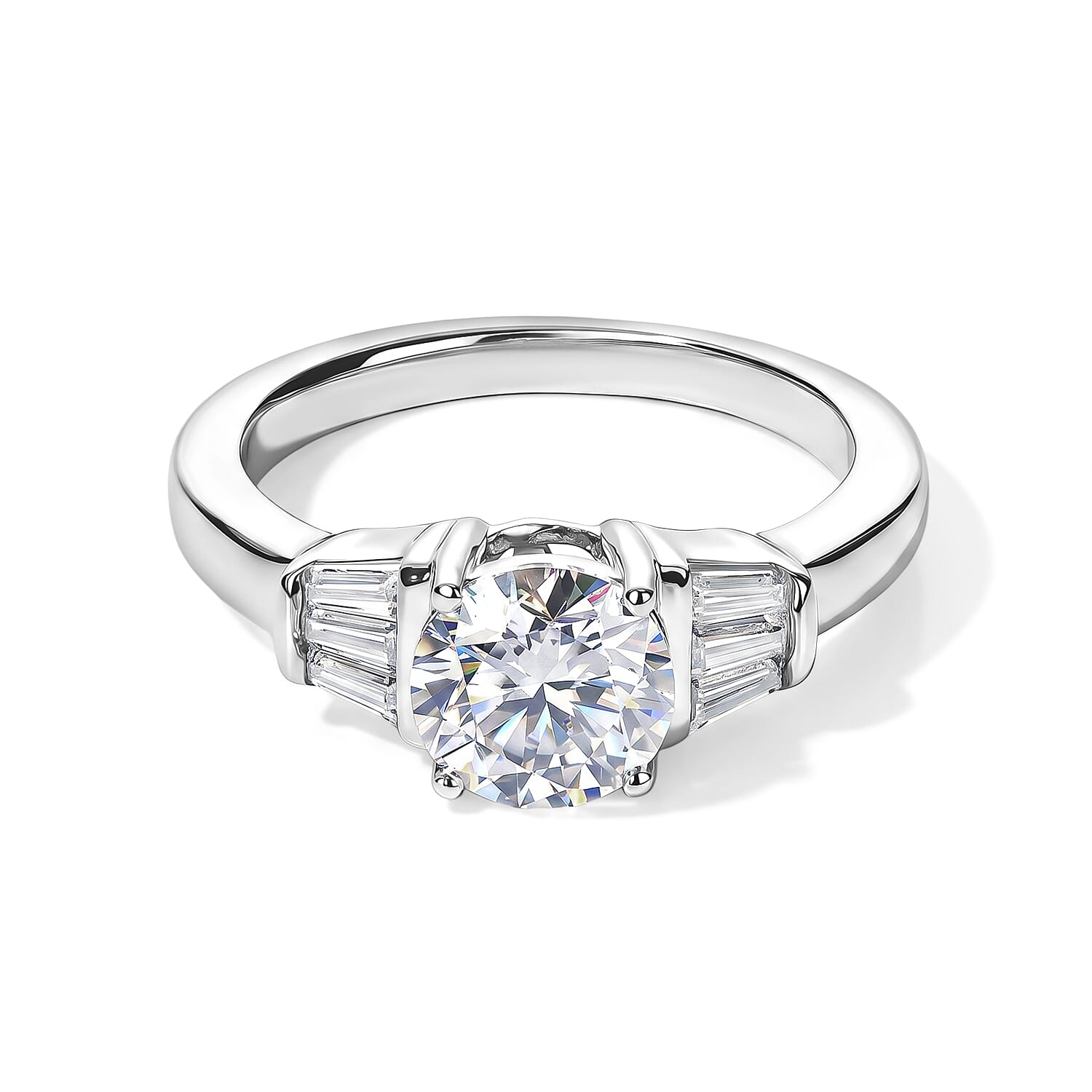 EverTrue Moissanite 1.50 ctw Ring in Platinum Bond (Size 5.0)
