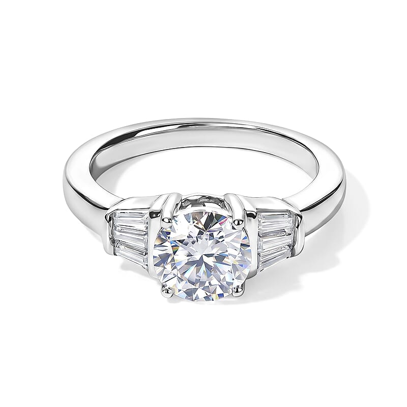 EverTrue Moissanite 1.50 ctw Ring in Platinum Bond (Size 5.0)