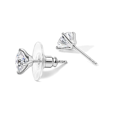 EverTrue Moissanite 2.00 ctw Solitaire Stud Earrings in Platinum Bond