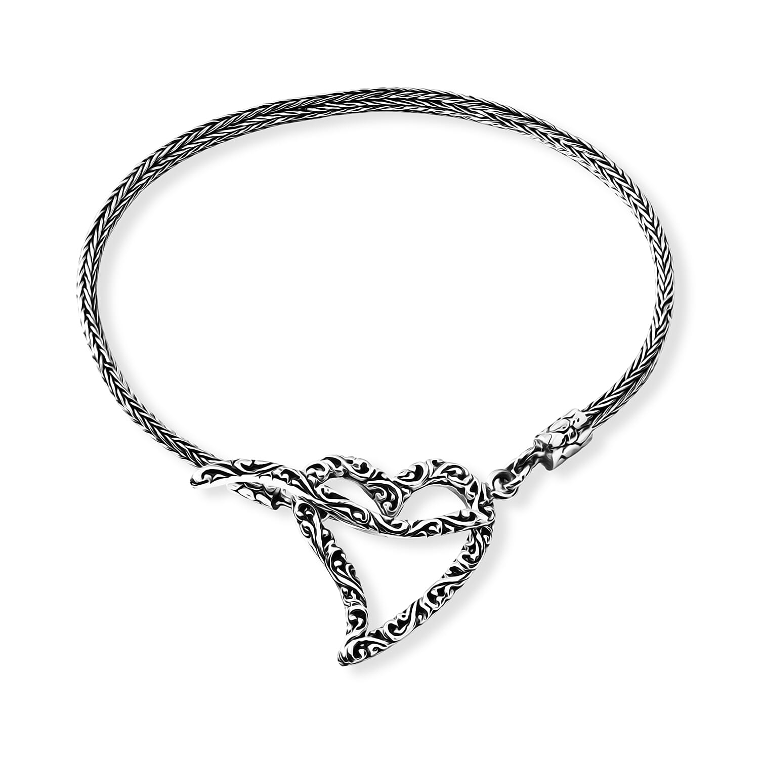 D'Joy Bali Legacy Tulang Naga Chain Bracelet in Sterling Silver (7.25 In) 8.90 Grams
