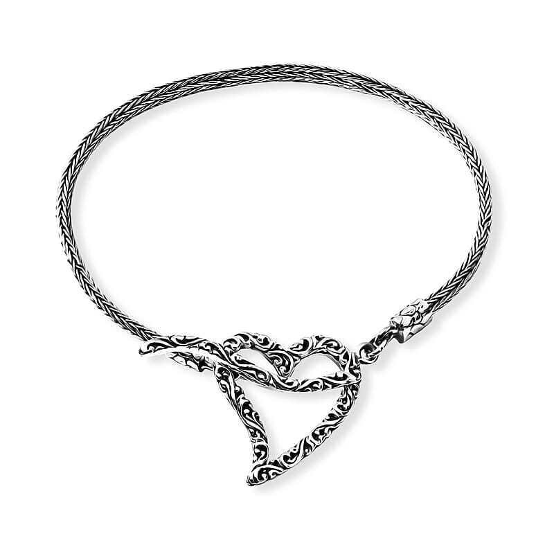 D'Joy Bali Legacy Tulang Naga Chain Bracelet in Sterling Silver (7.25 In) 8.90 Grams