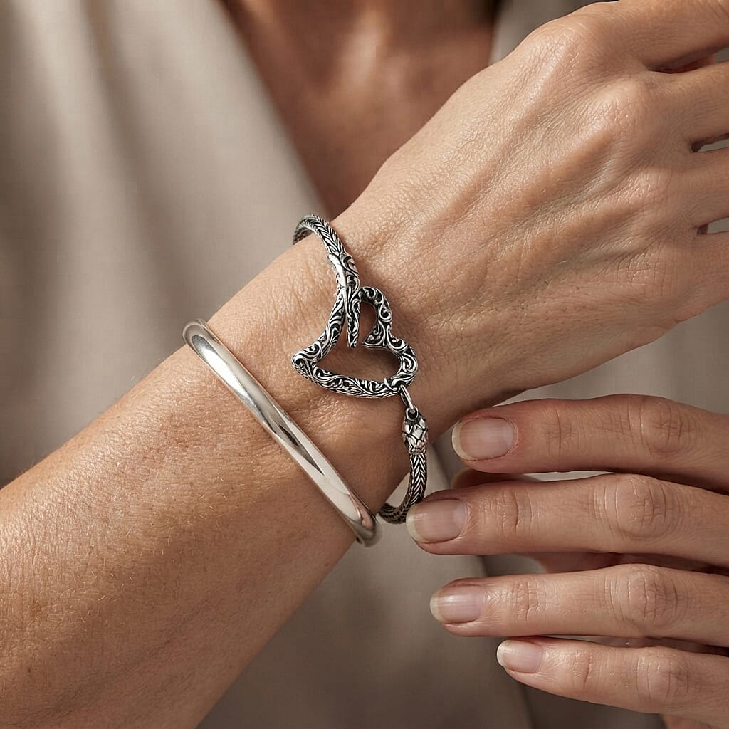D'Joy Bali Legacy Tulang Naga Chain Bracelet in Sterling Silver (7.25 In) 8.90 Grams