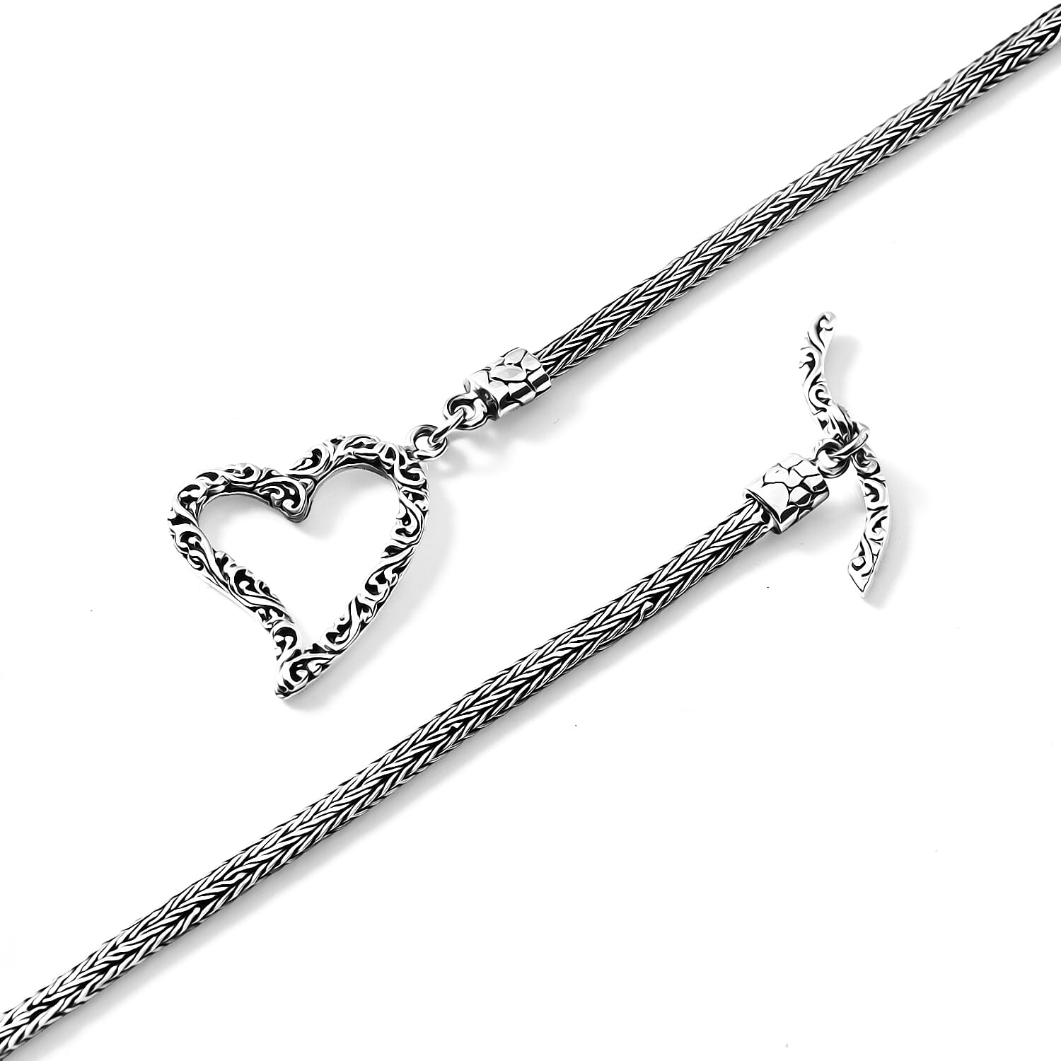 D'Joy Bali Legacy Tulang Naga Chain Bracelet in Sterling Silver (7.25 In) 8.90 Grams