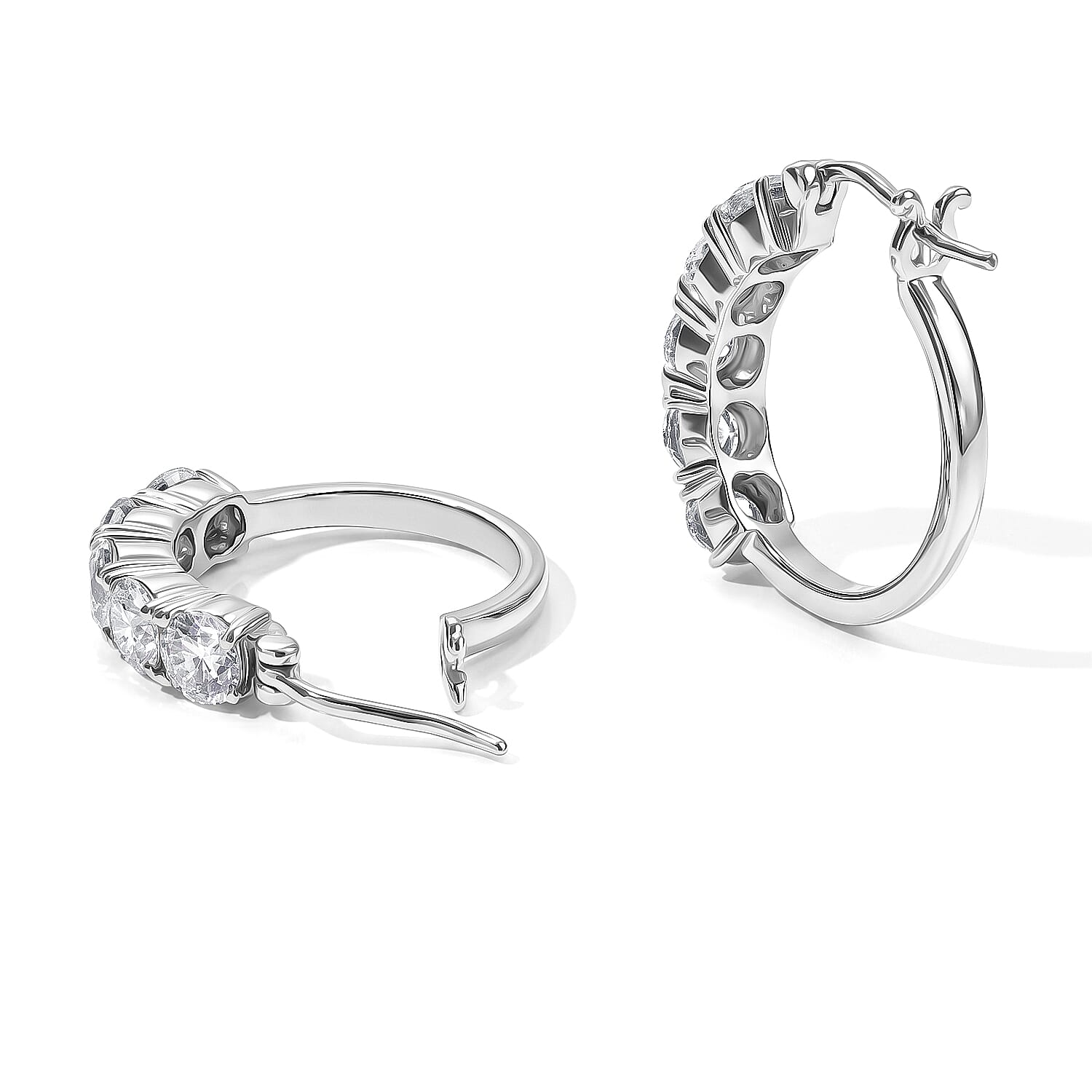 Doorbuster EverTrue Moissanite 4.75 ctw Earrings in Stainless Steel