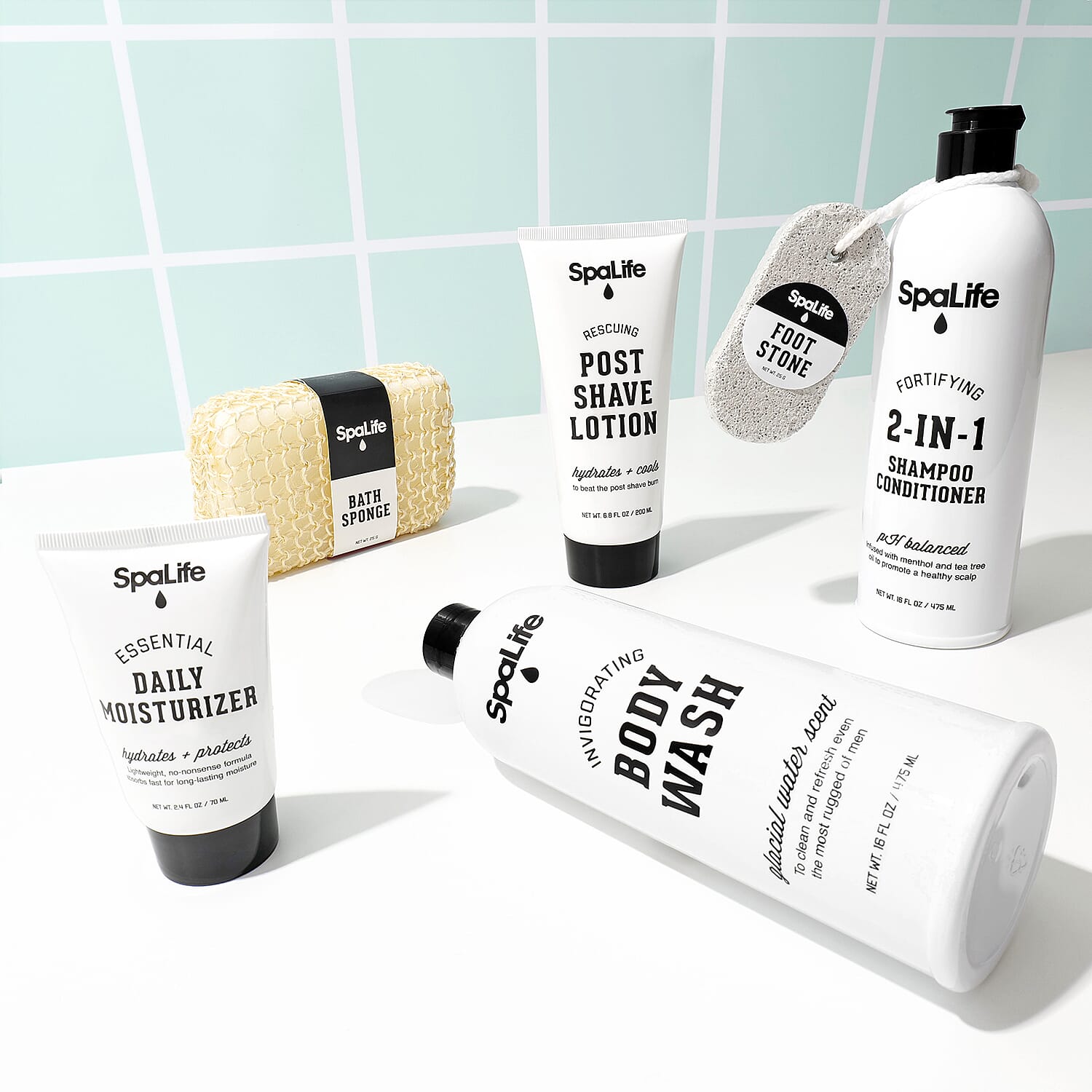 SpaLife 7-Piece Bundle Men's Body Care Gift Set