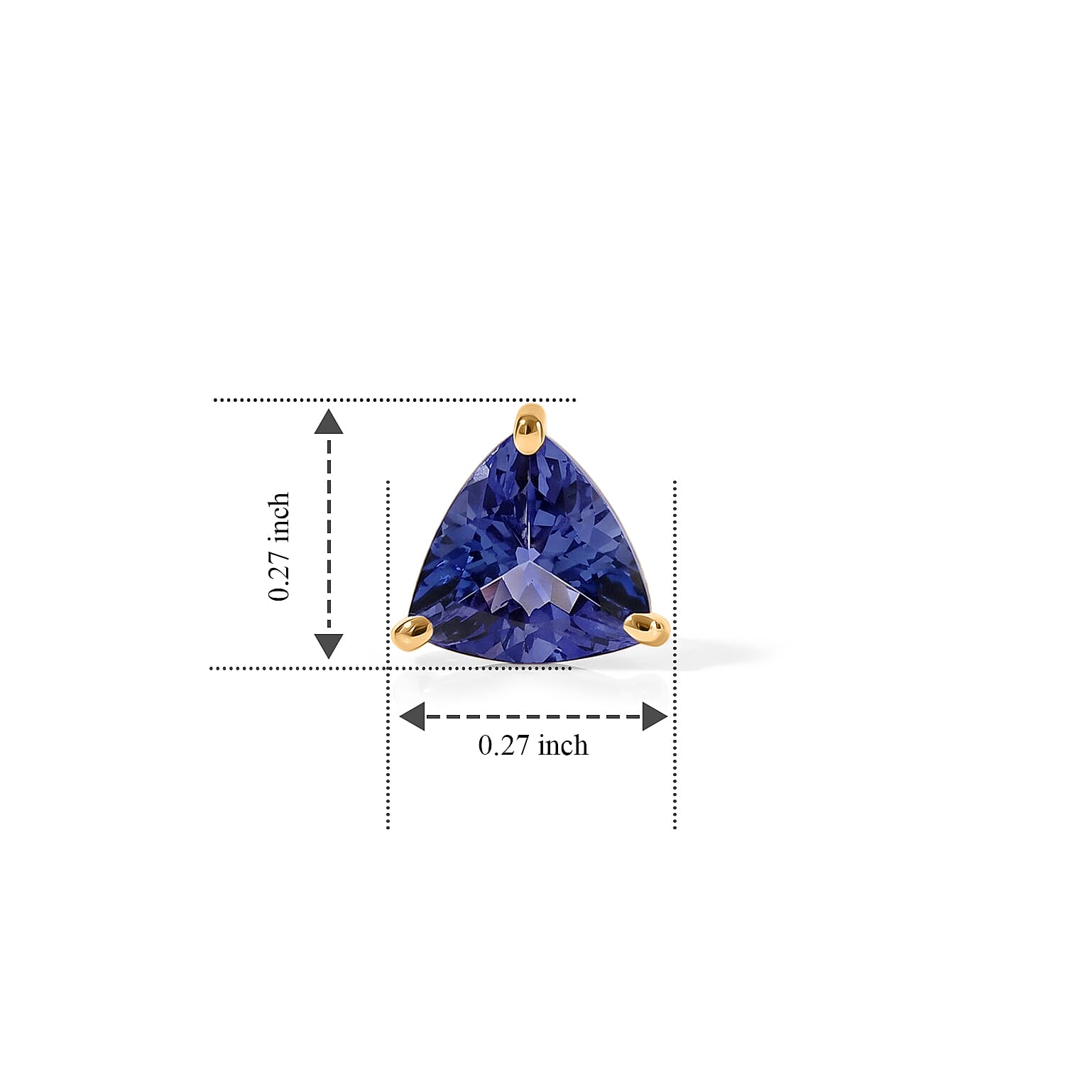 Doorbuster AA Tanzanite 1.70 ctw Dangling Earrings in 10K Yellow Gold