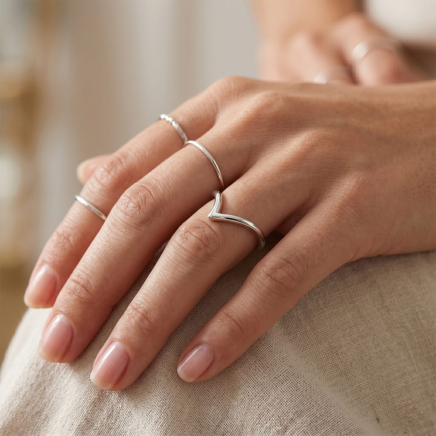 Wave Ring in Sterling Silver (Size 7.0) 2 Grams