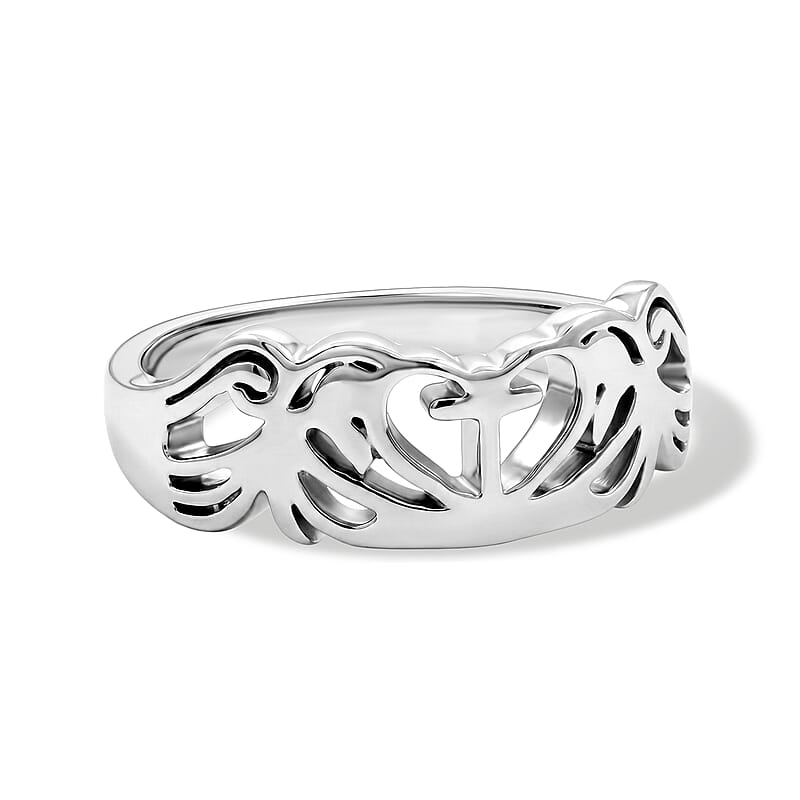 Claddagh Ring in Sterling Silver (Size 6.0) 3.15 Grams