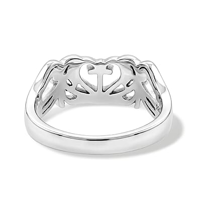 Claddagh Ring in Sterling Silver (Size 6.0) 3.15 Grams