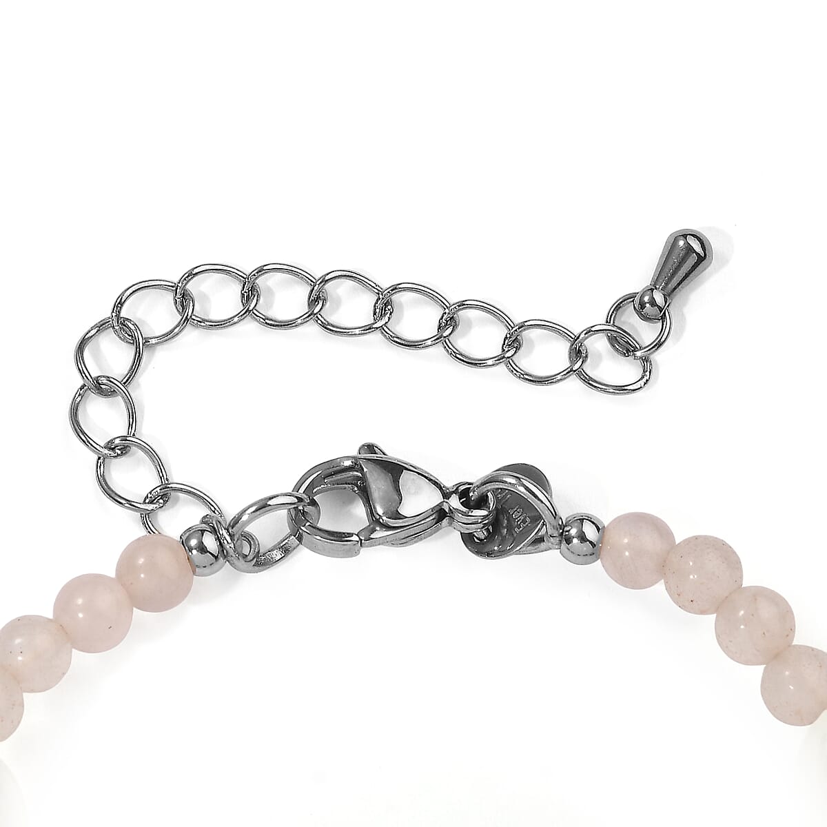 EverTrue Grey Pearl (D) and White Jade 50.00 ctw Bracelet in Stainless Steel (7.25 In) image number 1