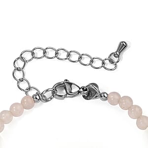 EverTrue Grey Pearl (D) and White Jade 50.00 ctw Bracelet in Stainless Steel (7.25 In)