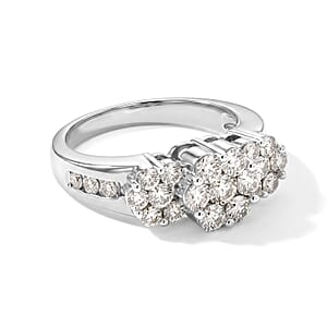 White Diamond H SI1 1.50 ctw Ring in 10K White Gold (Size 7.0) (Ships in 10-12 Days) 5.10 Grams