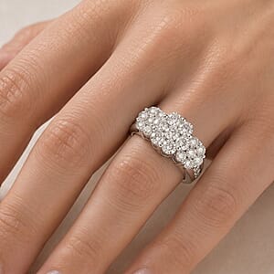 White Diamond H SI1 1.50 ctw Ring in 10K White Gold (Size 7.0) (Ships in 10-12 Days) 5.10 Grams