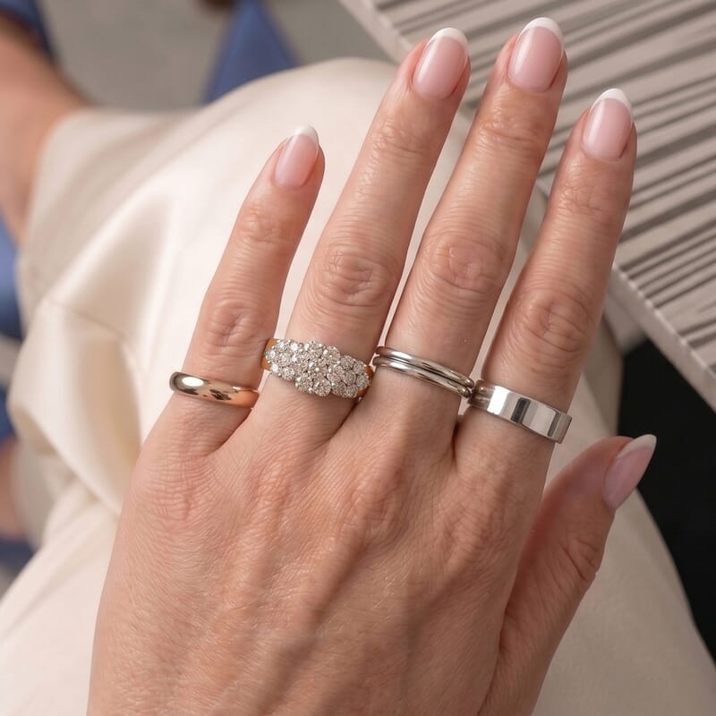White Diamond H SI1 1.50 ctw Ring in 10K Yellow Gold (Size  7.0)  5.10 Grams